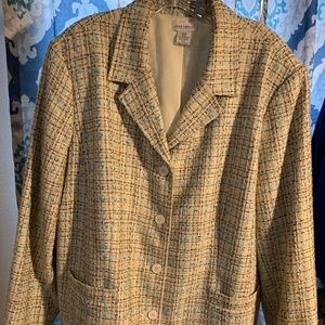 Joan Leslie Tweed blazer size 20